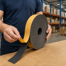 2mm Self-Adhesive EPDM Sponge Rubber Strip Roll – Waterproof Closed Cell Foam Seal for Doors, Windows, Weatherproofing, Cushioning & Vibration Damping