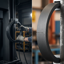 Black Premium 130mm Diameter Ring with 20 x 6mm Plain Bar for Industrial Applications - High-Quality Professional Grade for Industrial and Commercial App...
