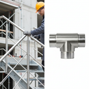 White Smoke Premium 316 Stainless Steel Tee Connector for 48.3mm x 2.6mm Tube with Satin Finish