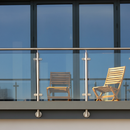 Slate Gray Premium Toughened Glass Panel 1000mm x 900mm 10mm Thick Polished Finish for Balustrade Applications