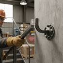 Dim Gray Premium Heavy Duty Handrail Bracket with 14mm Square Bar and 75mm Projection for Secure Support