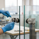 White Smoke Premium 316 Stainless Steel Internal Corner Weld On Glass Clamp 80 x 40 x 6mm for 8-12mm Thick Glass