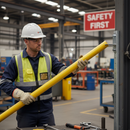 Black Premium GRP Handrail Tube 50mm Diameter and 3500mm Length for Safety Applications
