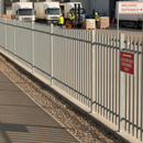 Dark Sea Green Premium Heavy Duty Steel Palisade Fencing Panel 1.8m High with Triple Point Pales and Fencing Post for Secure Enclosures