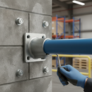 Light Slate Gray Premium Square Base Wall Flange for 42.4mm Tube - Ideal End Termination Solution