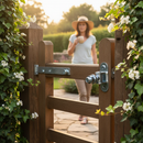 Dark Olive Green Premium Adjustable Gate Hinge M20 with Nut on Back Plate, 115mm x 40mm, Supports 500kg
