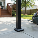 Dark Gray Premium Aluminium Fence Post Base Cover Plate - Powder Coated Black for Enhanced Durability and Aesthetic Appeal