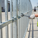 Dark Gray Premium Palisade Fencing Bay Bag with Complete Fixings and Fishplates for One Panel Installation
