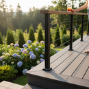 White Smoke Premium Aluminium Baluster Collar for 12.5mm Square - Powder Coated Black Finish with Dimensions of 14mm Height and 40mm Width