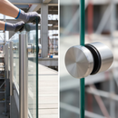 Dark Gray Premium 30mm Glass Holder in 316 Stainless Steel for 48.3mm Tube Compatibility with M8 Thread