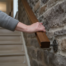 Dim Gray Premium Heavy Duty Handrail Bracket with 14mm Square Bar and 75mm Projection for Secure Support
