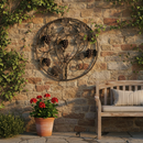 Dark Olive Green Premium Ornate Grape Decorative Panel 650mm Diameter with Hammered Edge Finish and Forged Design