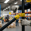 Black Premium Single Swivel Socket Key Clamp for 42.4mm Tube - Yellow Powder Coated Finish