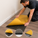 Light Gray 3mm Black Self-Adhesive Solid Rubber Sheet – Heavy Duty Peel & Stick Rubber Matting