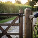 Black Premium Heavy Duty Wooden Gate Hinge 900 x 300mm for Right Hand Use with 500kg Weight Capacity