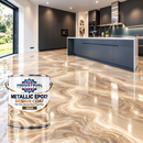 Tan Metallic Epoxy Design Coat – High Gloss Marble Effect Floor Resin