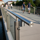 Dark Gray Premium Tube Saddle for 42.4 x 2.0mm Tube - 316 Stainless Steel with Satin Finish and M8 Screw Compatibility