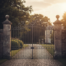 Dark Slate Gray Premium Heavy Duty Gate Top with Scroll Design, 960 x 320mm, 12x6mm Flat Bar for Lasting Durability