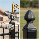 Black Premium Post Top 70mm Height with 42mm Square Base for Durable Applications - High-Quality Professional Grade for Industrial and Commercial Applica...