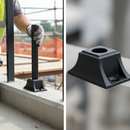 Gray Premium Aluminium Baluster Bracket for 12.5mm Round Tubes with Powder Coated Black Finish