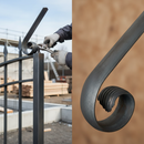 Rosy Brown Premium 50x10mm Scroll End for Feathered Edge Applications - High-Performance Metal Component