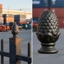 Slate Gray Premium Pineapple Post Top 118mm Height with 66mm Width and 55mm Base for Decorative Fencing and Outdoor Use