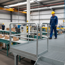 Light Slate Gray Premium Galvanised Modular Rail Platform Return Bend for 34mm Tube with 550mm Centres