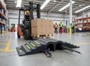 Dark Gray Premium 2-Channel Lidded Cable Ramp for Pedestrian and Vehicle Protection - 850 x 300 x 125 mm, Max Load 44 Tonnes