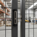 Dark Slate Gray Premium Black Stainless Steel Insert Lock Keep for 40-60mm Box Section with Quick-Fix Installation and Vandal Proof Design
