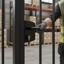 Black Heavy Duty Industrial Gate Lock with Stainless Steel Mechanism for 30-50mm Box Sections