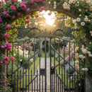 Dark Slate Gray Premium Decorative Gate Top 360mm x 1400mm with 16x8mm Flat Bar Design for Enhanced Aesthetics