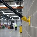 Light Slate Gray Premium Swivel Angle Wall Flange Fitting for 48.3mm Tube - Yellow Powder Coated Finish for Internal Installations