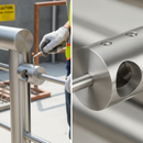 Lavender Premium 316 Stainless Steel Bar Holder with Through Hole for 42.4mm Tube, Suitable for Up to 12mm Bar