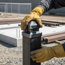 Black Premium Heavy Duty Shaped Box Cap for 120mm Box Section - Durable Metal Construction for Secure Fit