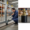 White Smoke Professional 40mm Diameter Nylon Roller for Sliding Gates - Durable and Reliable Stabilization Solution