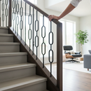 White Smoke Premium 12.5mm Square Hollow Double Oval Panel with Black Powder Coated Finish - 1117mm Height and 98mm Width