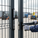 White Smoke Premium Surface Mounted Keep for Insert Locks - Adjustable for Gate Profiles and Long-Lasting Aluminum Construction