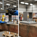 Dark Olive Green Premium Aluminium Alloy Flight Bracket for 16mm Square Bar with Adjustable Grubscrews and Countersunk Holes for Easy Installation