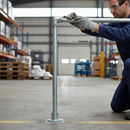 Dark Gray Premium Key Clamp End Post for 33.7mm Tube - Pre-Assembled, 1100mm Height, Durable Construction