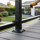 Dark Gray Premium Aluminium Baluster Collar 13mm Height x 48mm Width for 12.5mm Square Post with Powder Coated Finish