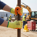 White Smoke Professional High-Performance Orange Gripper Glove for Enhanced Grip and Durability