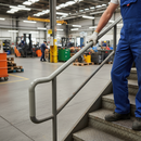 Dark Gray Premium 50mm x 8mm Plastic Handrail Capping in Grey - 25m Coil for Enhanced Staircase Safety and Style