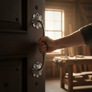Dark Slate Gray Premium Ornate Door Handle 370mm x 95mm - Decorative Hardware for Stylish Entrances