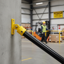 Dark Gray Premium Swivel Angle Wall Flange Fitting for 33.7mm Tube - Yellow Powder Coated for Internal Use