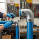 Dark Olive Green Premium 90° Elbow Key Clamp for 60.3mm Tube - Durable and Versatile Connection - High-Quality Professional Grade for Industrial and Commercial Appl...