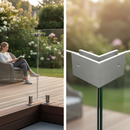 Gray Premium Adjustable Aluminium Channel Side Fix Internal Corner for Versatile Applications