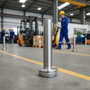 Dark Gray Premium Flat Tube Base with M8 Threaded Hole for 48.3mm x 2.6mm Tubes - Durable and Reliable Connection Solution