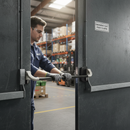 Dark Slate Gray Premium Aluminium Push Bar for Easy Gate Operation - Anodised Black with Stainless Steel Mechanism