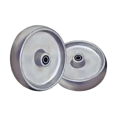 Gray 100mm High Temp Aluminium Wheel 12mm/8mm Plain Bore (280 °C) - Load Capacity 125kg