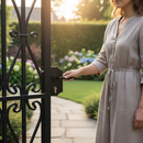 Black Premium Small Ornamental Gate Lock with Adjustable Bolts and Stainless Steel Mechanism for 30-40mm Box Sections
